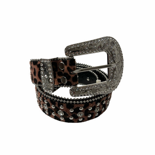 RHINESTONE BELT - LEOPARD